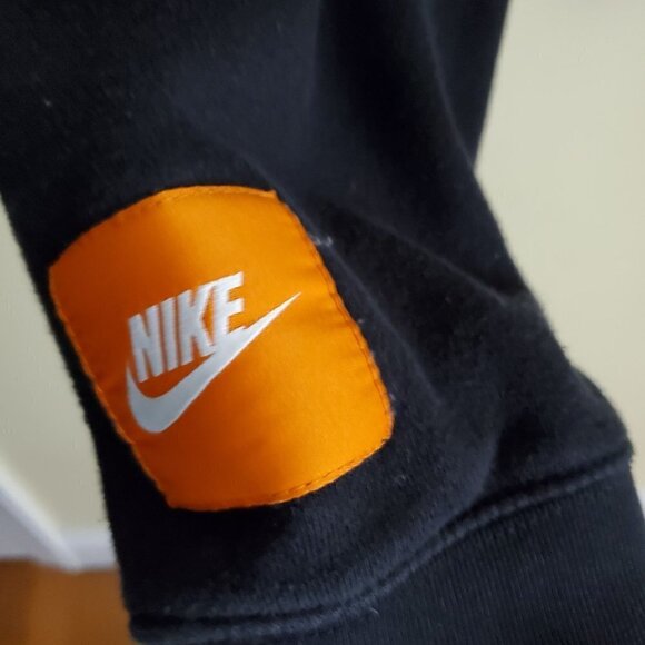 Nike Just Do It SpellOut Black Hoodie Handmade Crop Size XL - Picture 3 of 8